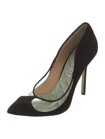 Giannico Suede T-Strap Pumps