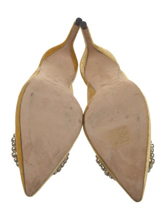 Giannico Velvet Crystal Embellishments Mules