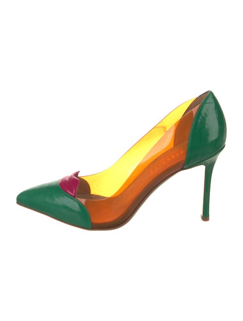 Giannico PVC Colorblock Pattern Pumps
