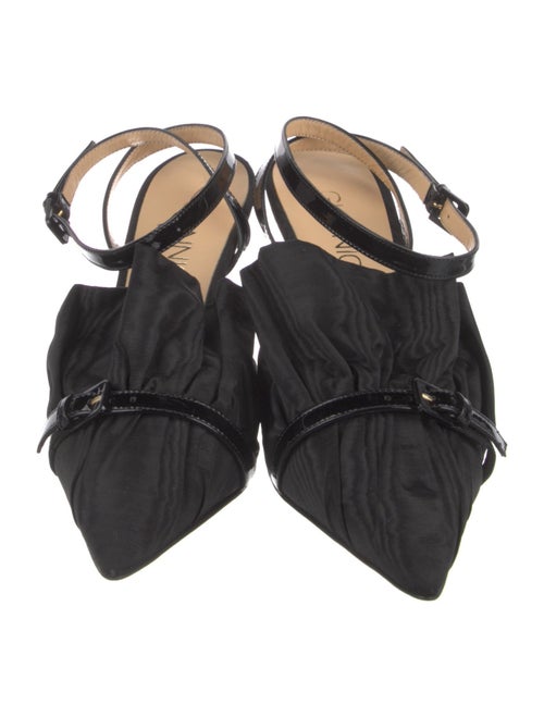 Giannico Ruffle Embellishment Slingback Pumps