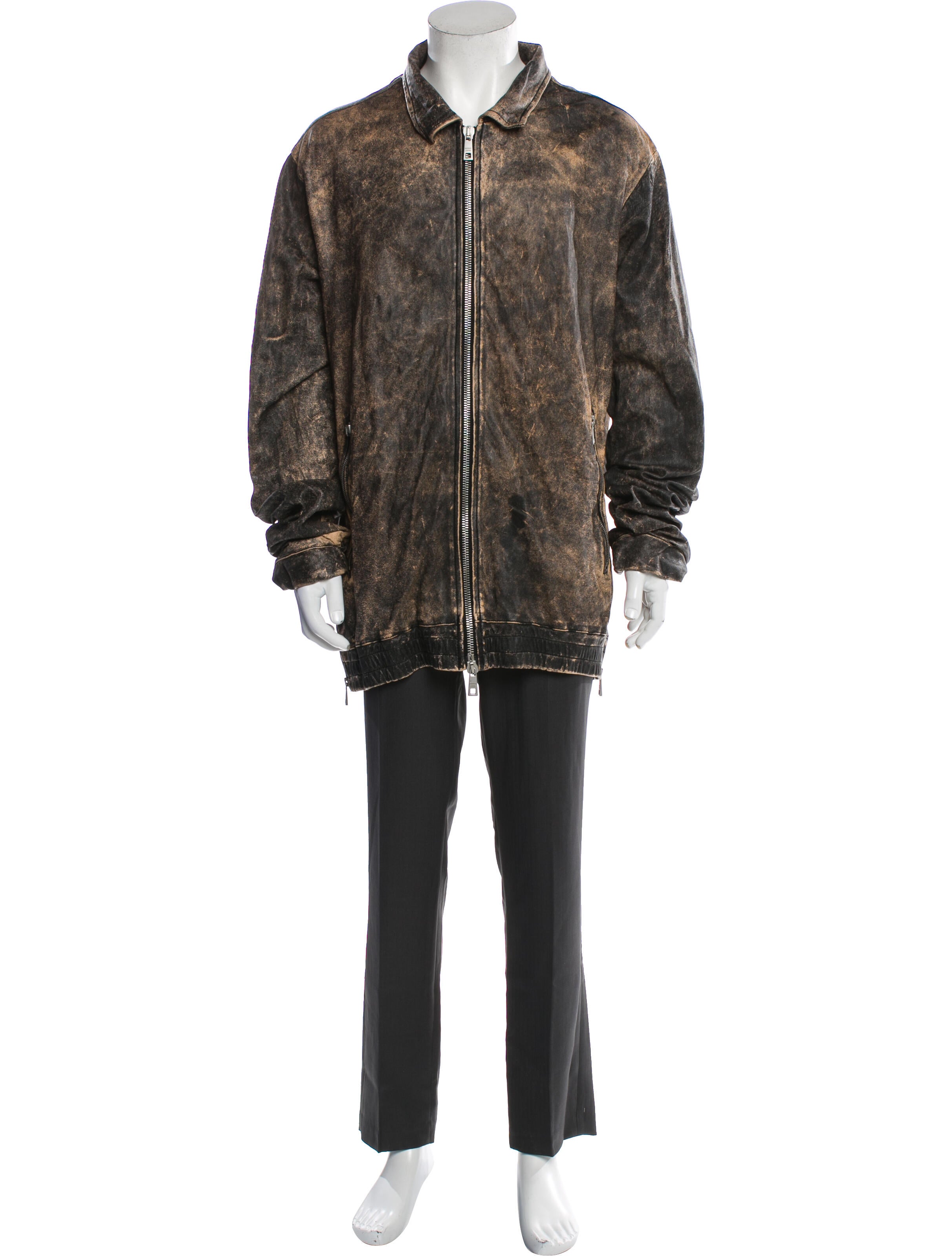 Giorgio Brato Leather Denim Jacket