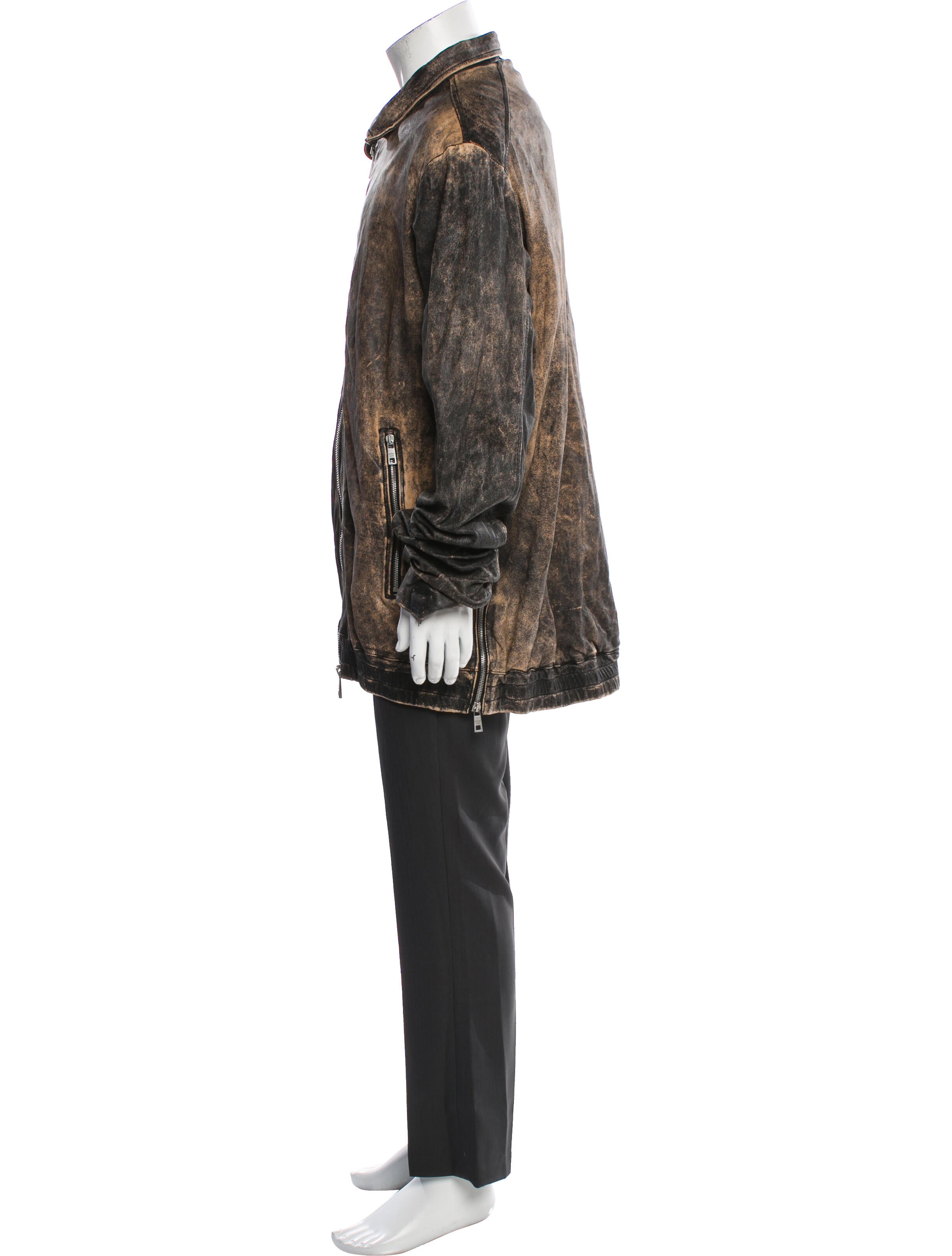 Giorgio Brato Leather Denim Jacket