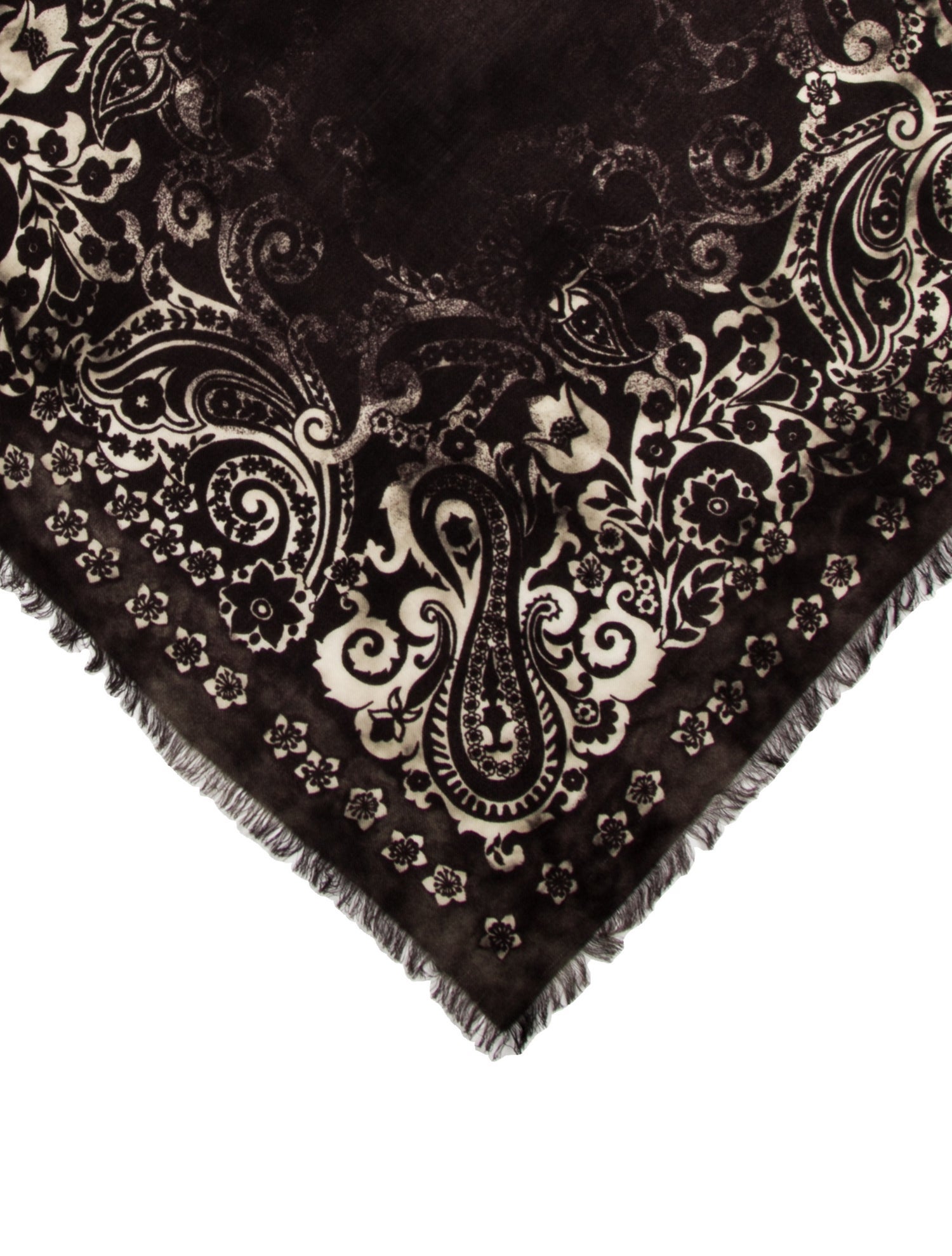 Giorgio Brato Wool Paisley Print Scarf