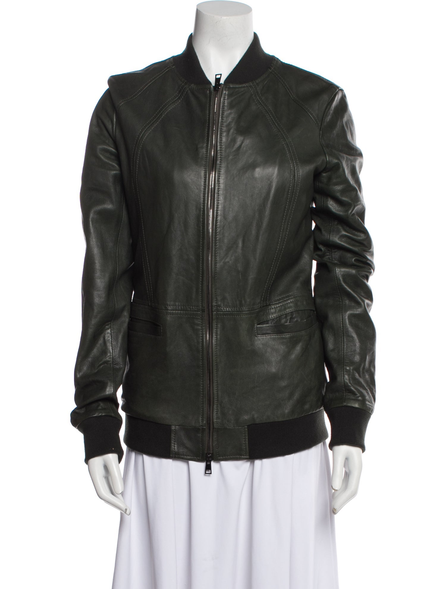 Giorgio Brato Leather Bomber Jacket