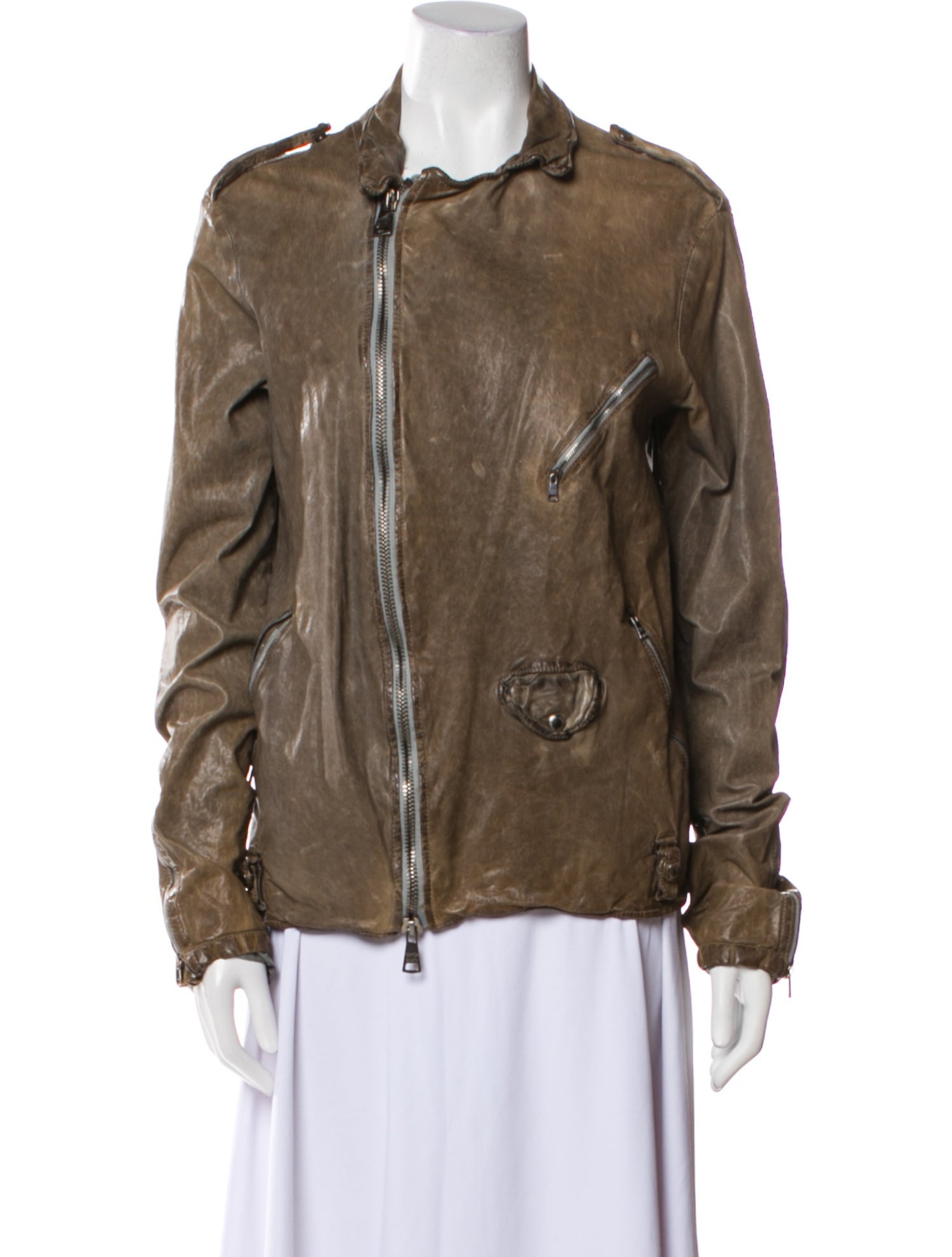 Giorgio Brato Leather Biker Jacket