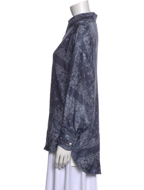 Giorgio Brato Silk Printed Button-Up Top