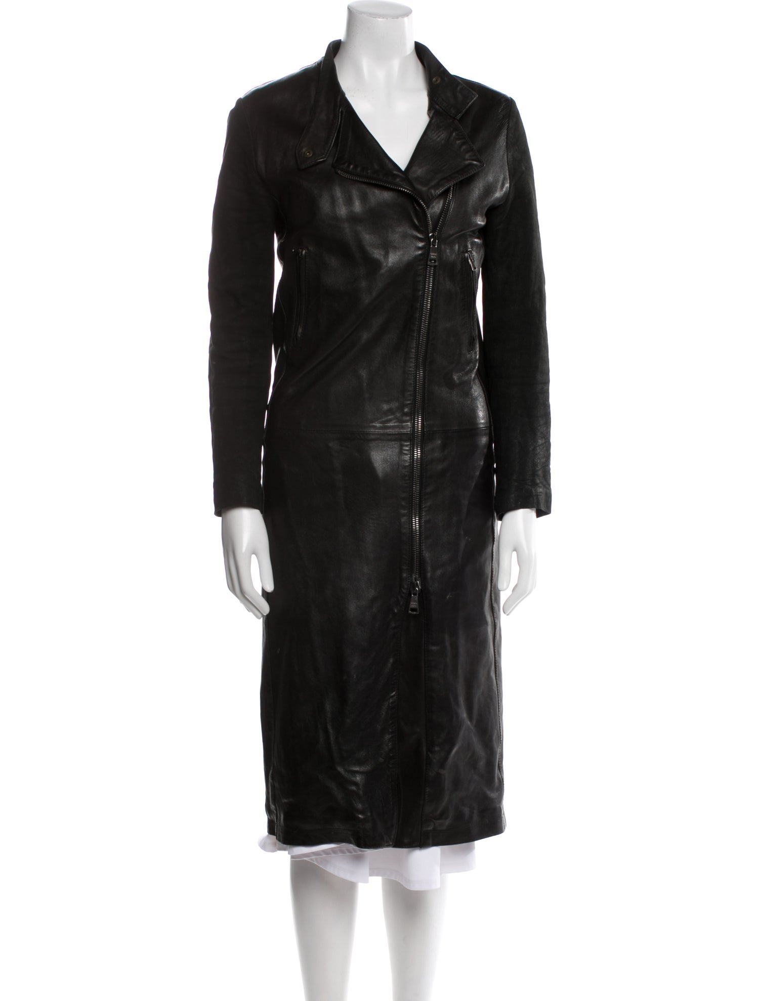 Giorgio Brato Leather Trench Coat