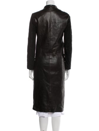 Giorgio Brato Leather Trench Coat