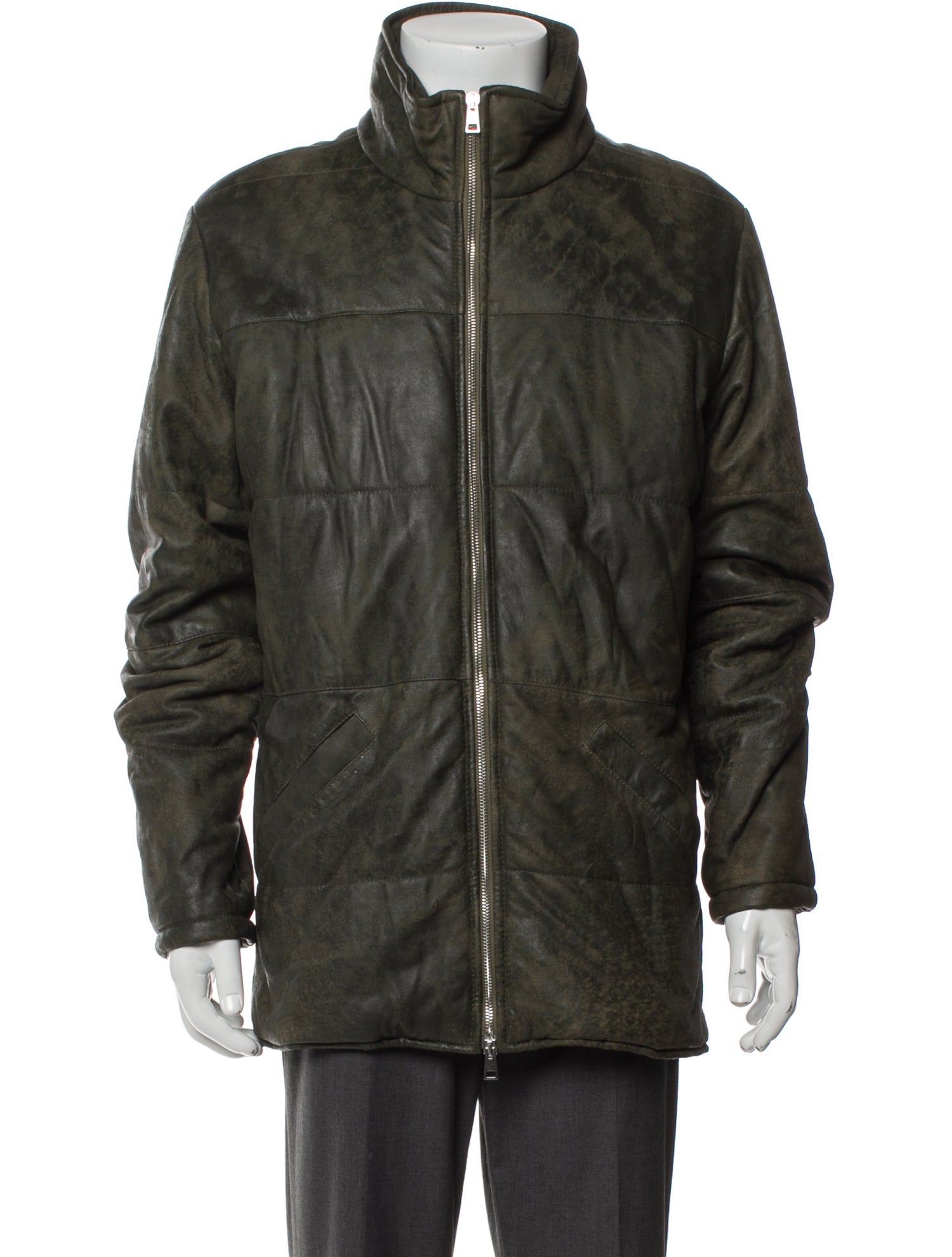 Giorgio Brato Leather Puffer Coat