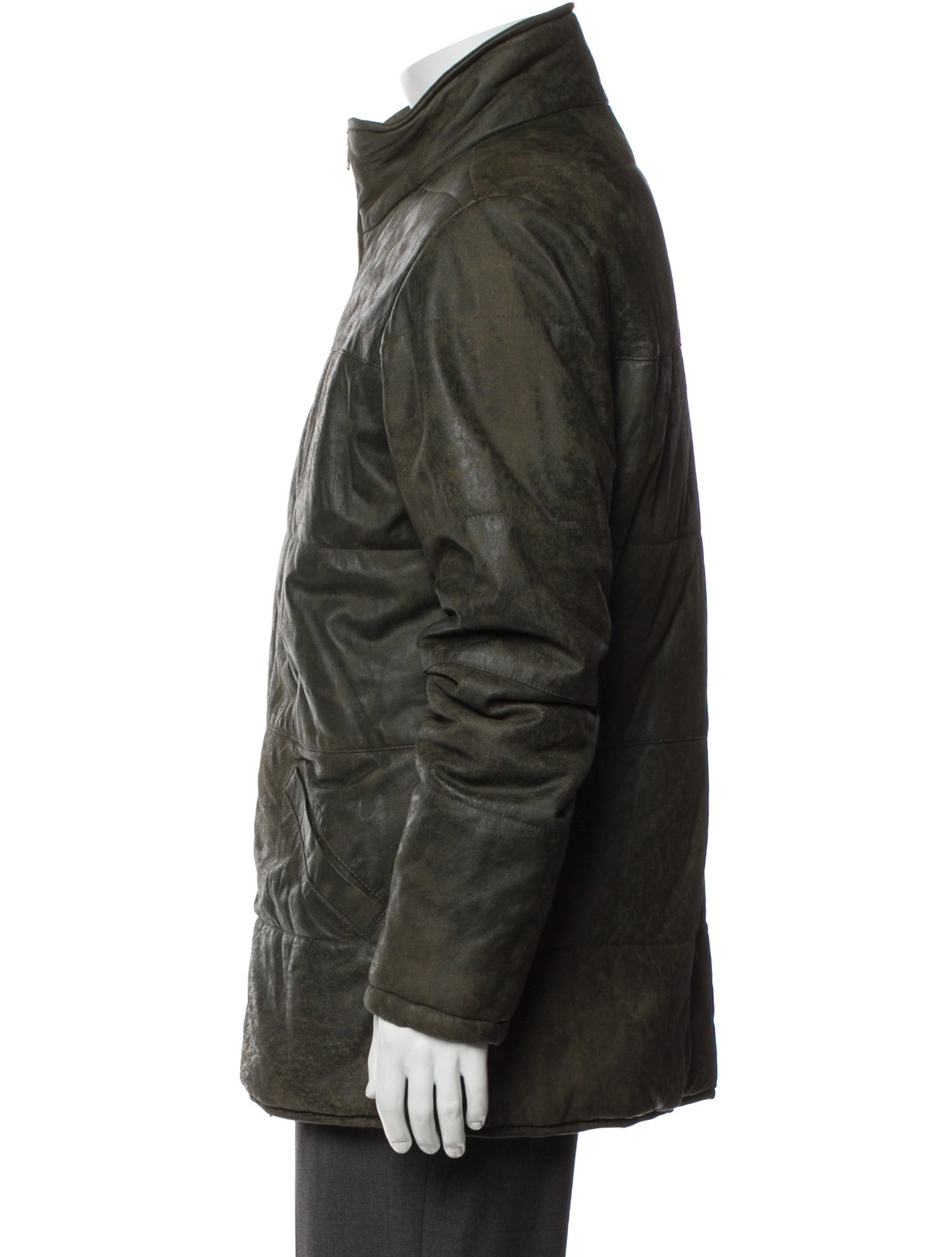 Giorgio Brato Leather Puffer Coat