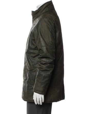 Giorgio Brato Leather Puffer Coat