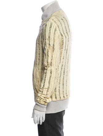 Giorgio Brato Leather Plaid Print Bomber Jacket