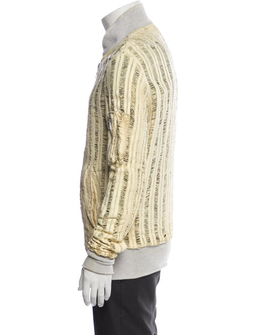 Giorgio Brato Leather Plaid Print Bomber Jacket