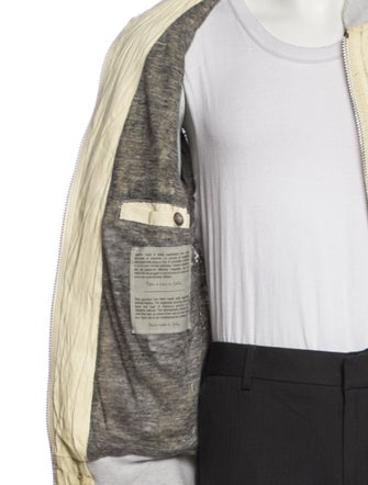 Giorgio Brato Leather Plaid Print Bomber Jacket