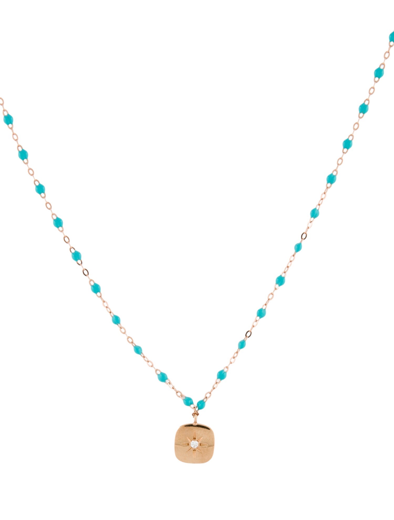 Gigi Clozeau 18K Miss GiGI Resin & Diamond Pendant Necklace