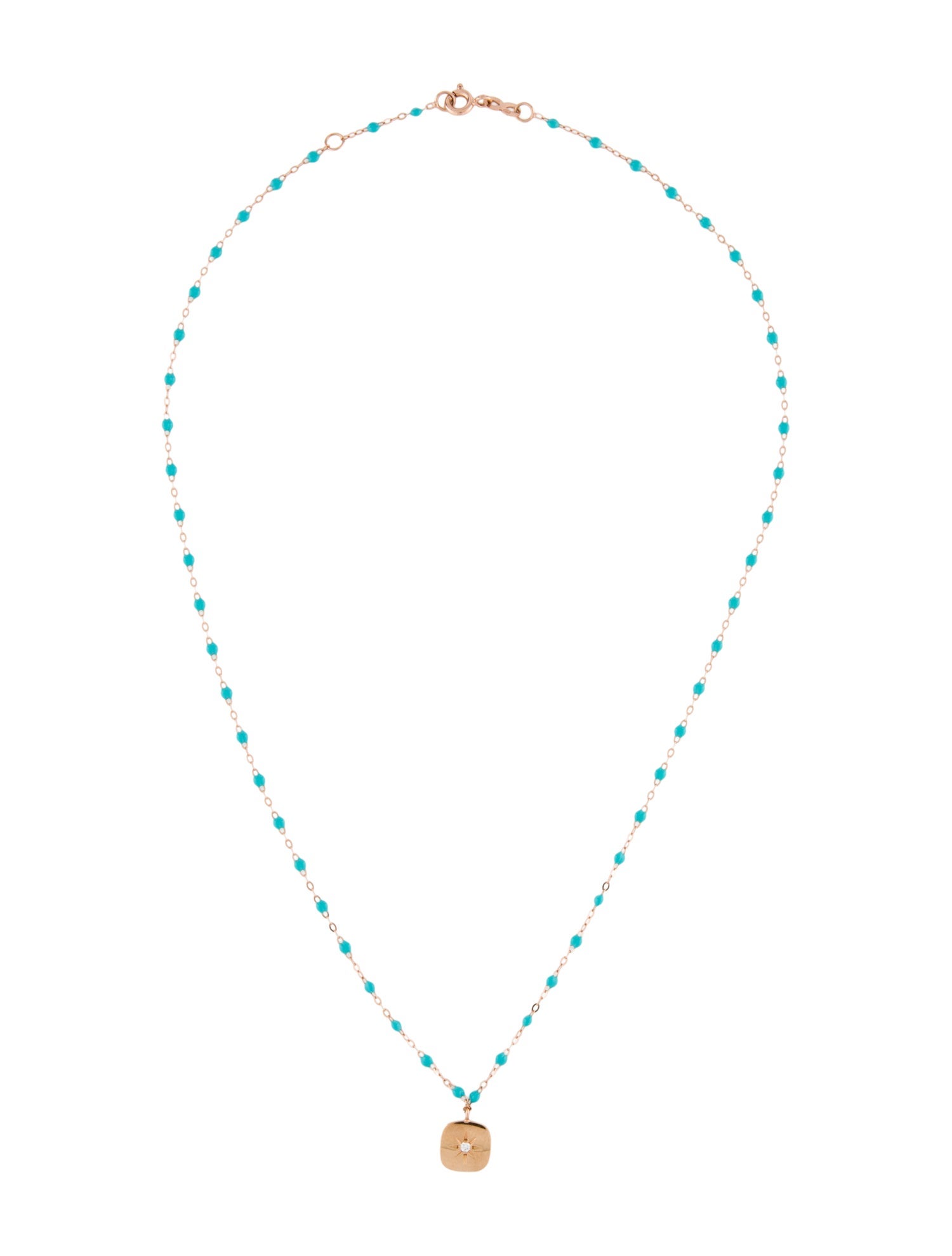 Gigi Clozeau 18K Miss GiGI Resin & Diamond Pendant Necklace