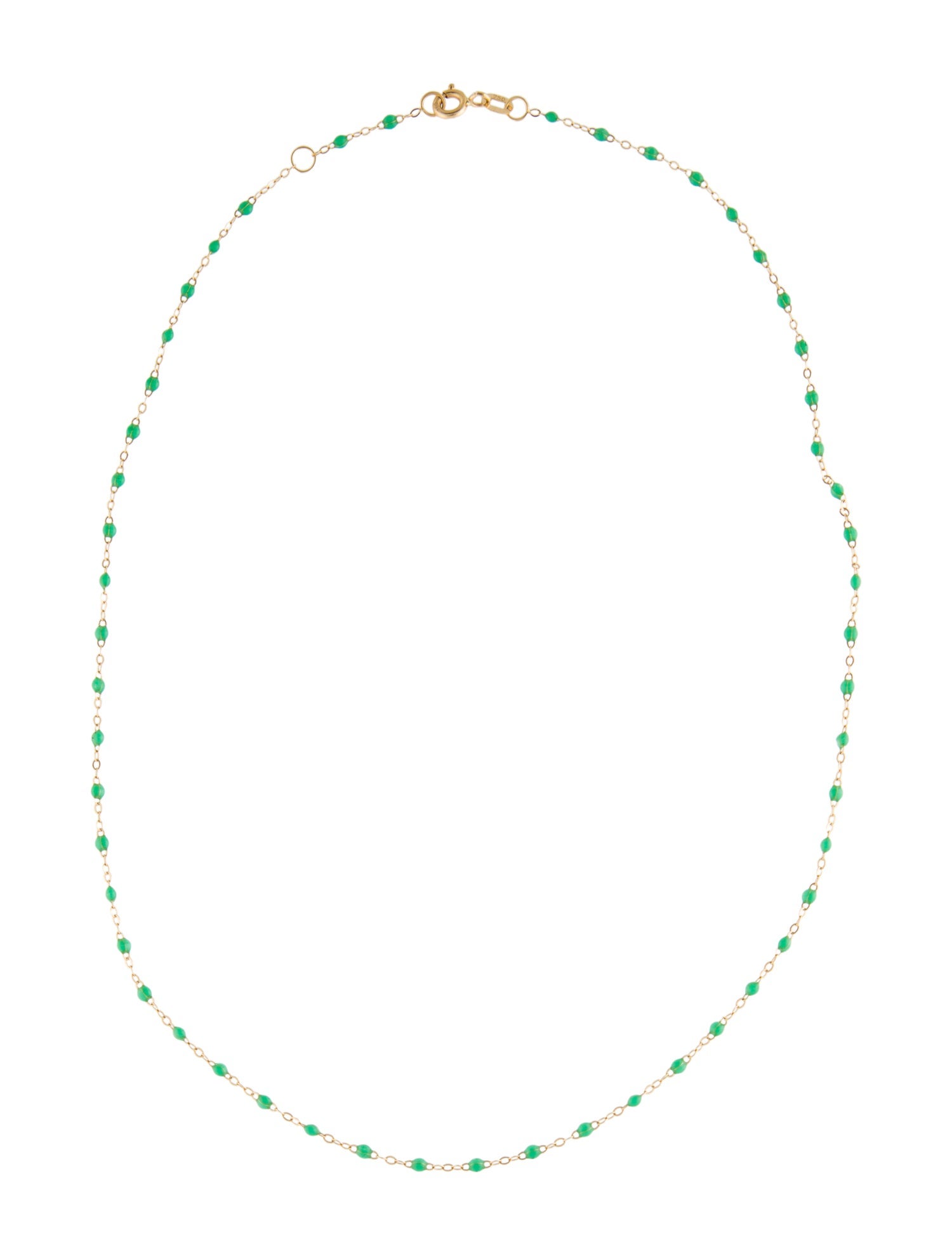 Gigi Clozeau 18K Enamel Classic Green Necklace