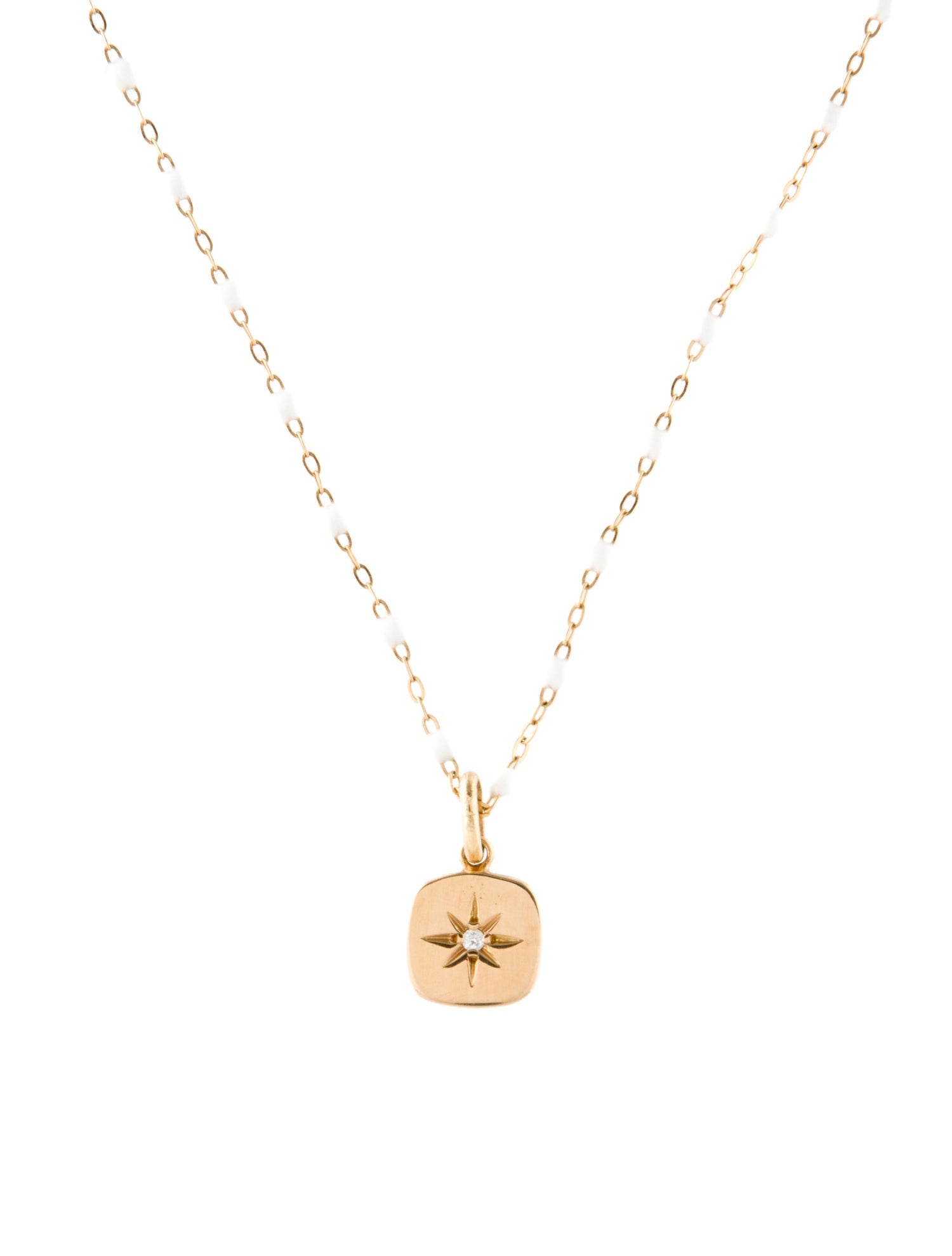 Gigi Clozeau 18K Diamond & Resin Starburst Pendant Necklace