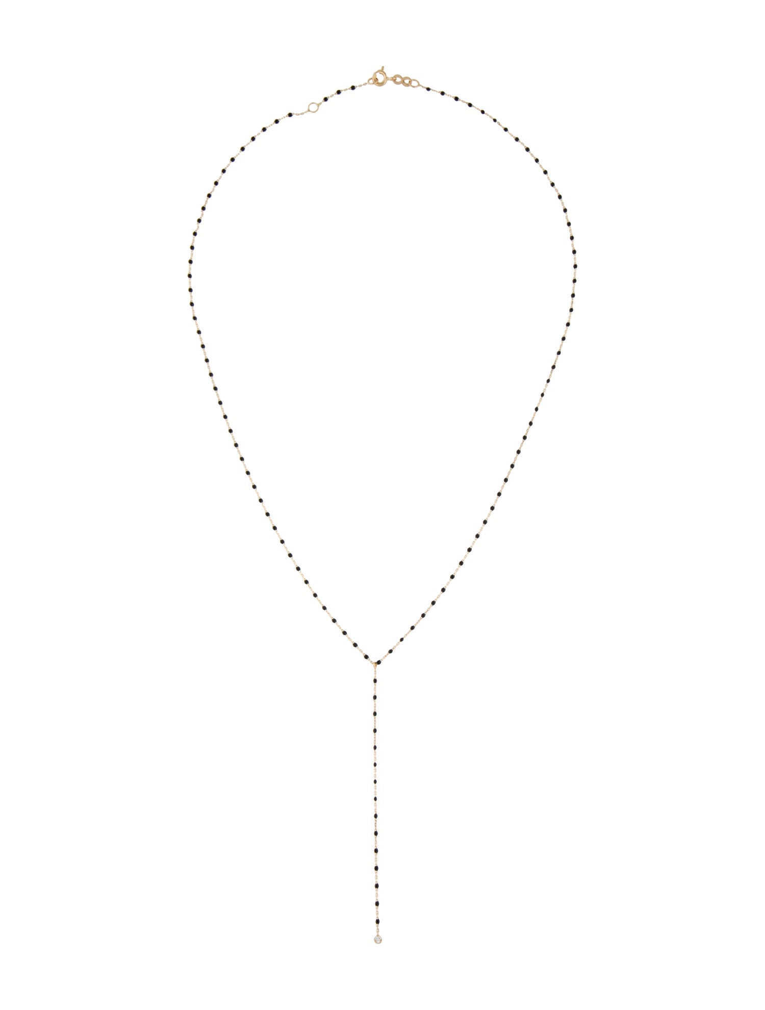 Gigi Clozeau 18K Diamond & Resin Mini Gigi Y Party Lariat Necklace