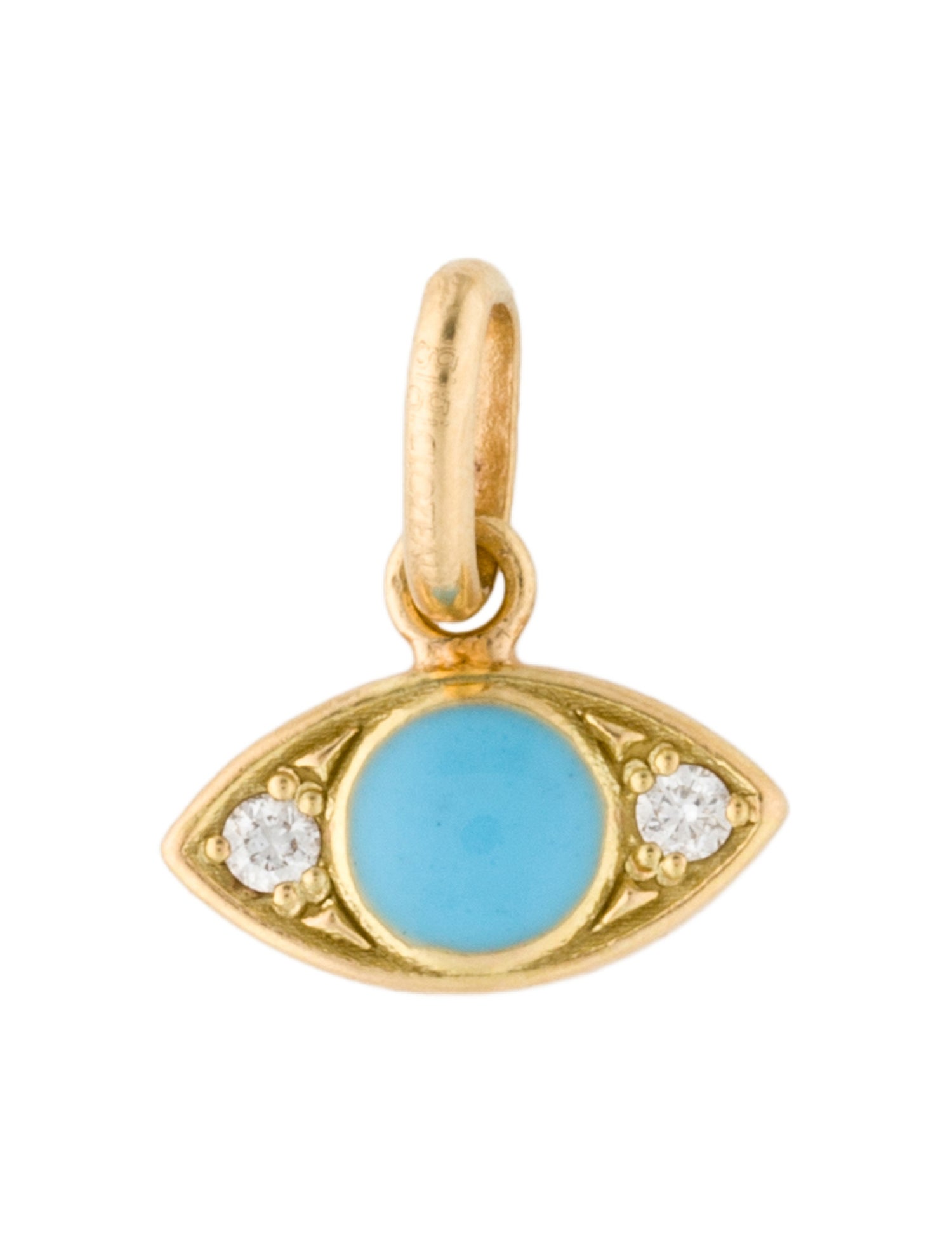 Gigi Clozeau 18K Resin & Diamond Eye Pendant