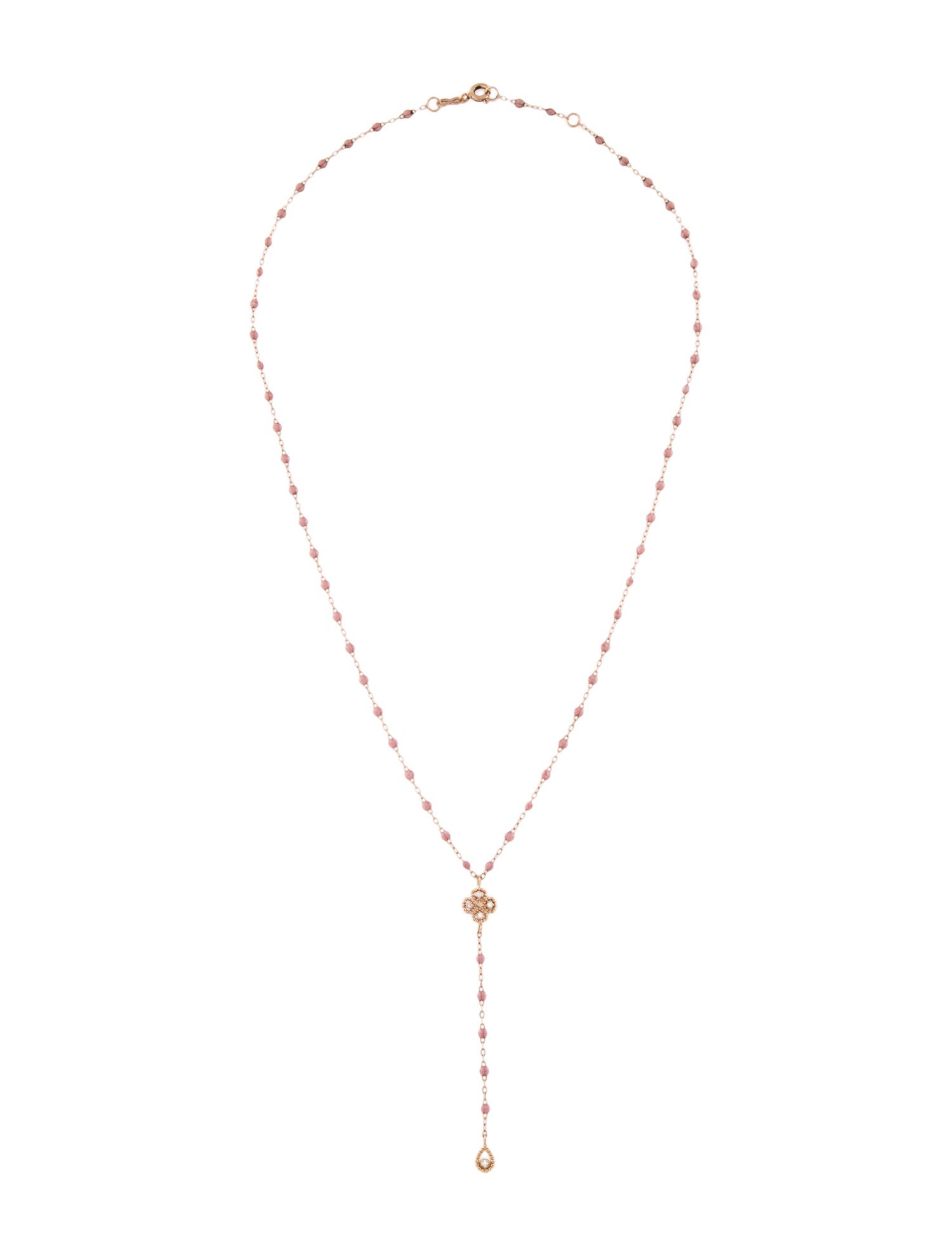 Gigi Clozeau 18K Diamond & Resin Lucky Classic Rosary Lavalier Necklace