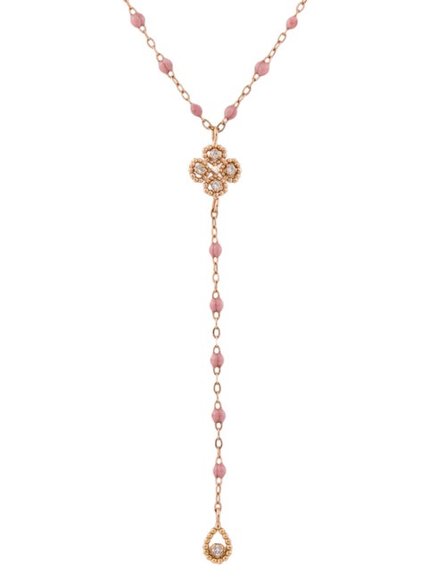 Gigi Clozeau 18K Diamond & Resin Lucky Classic Rosary Lavalier Necklace