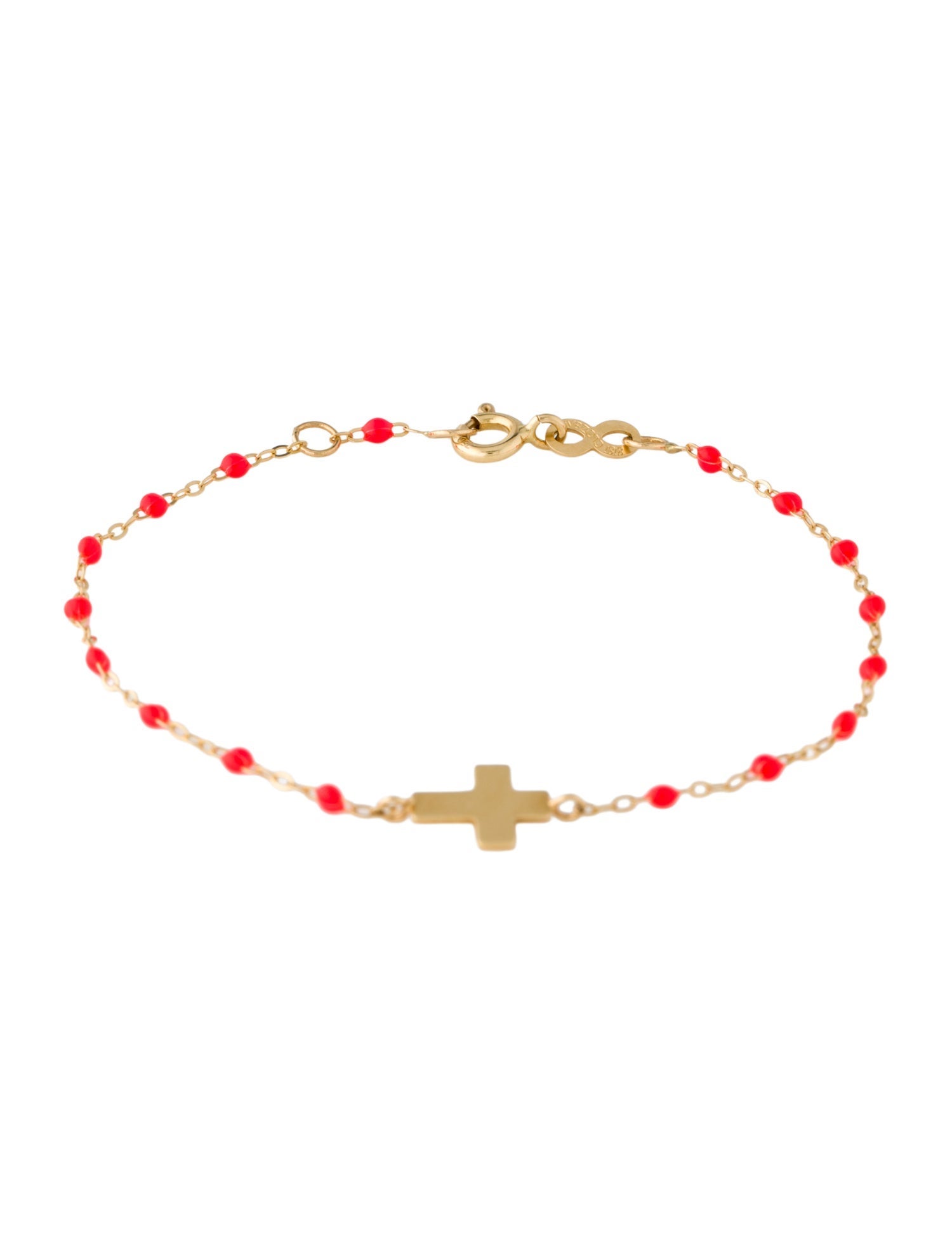 Gigi Clozeau 18K Resin Cross Bead Bracelet