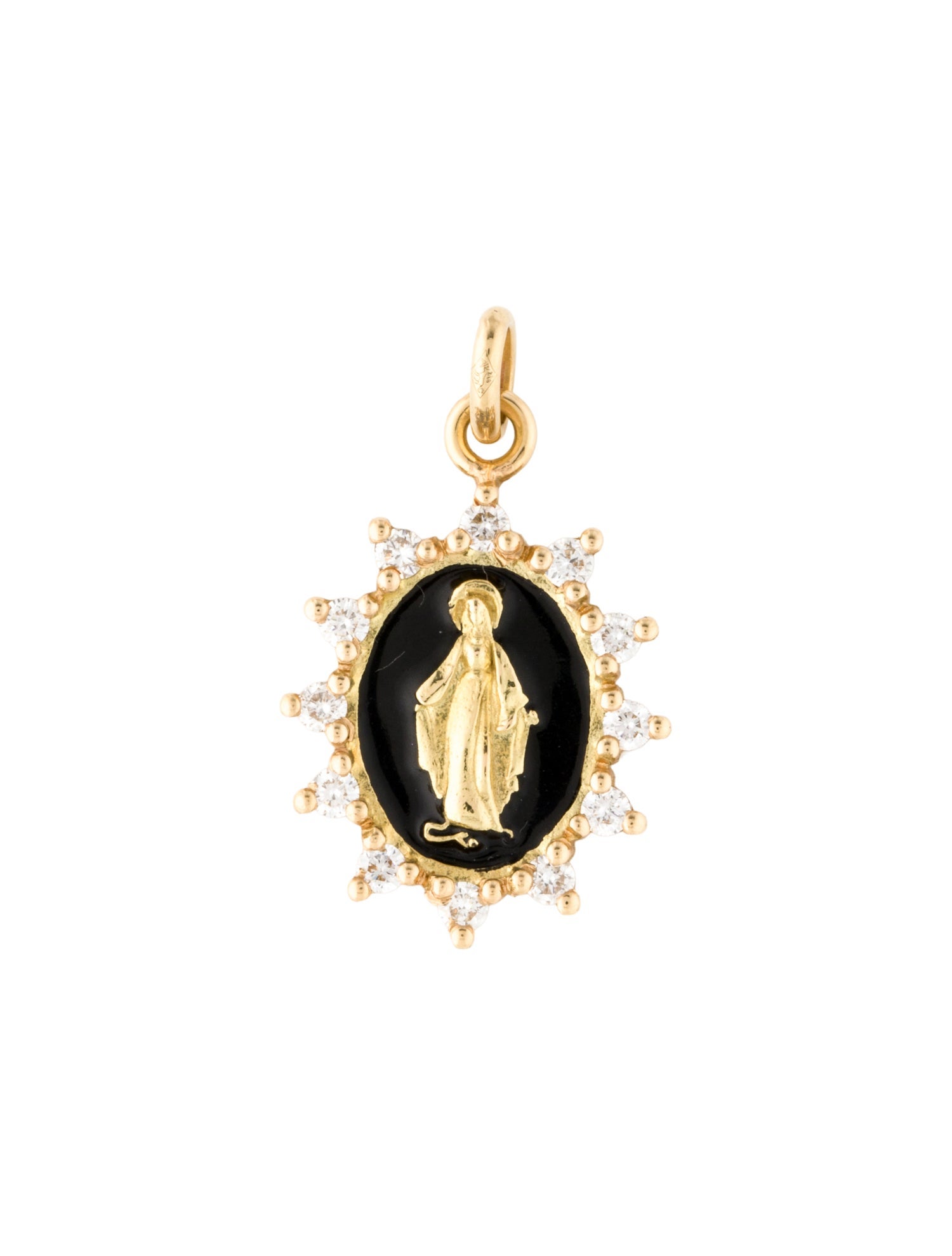 Gigi Clozeau 18K Diamond & Resin Petite Supreme Madone Pendant