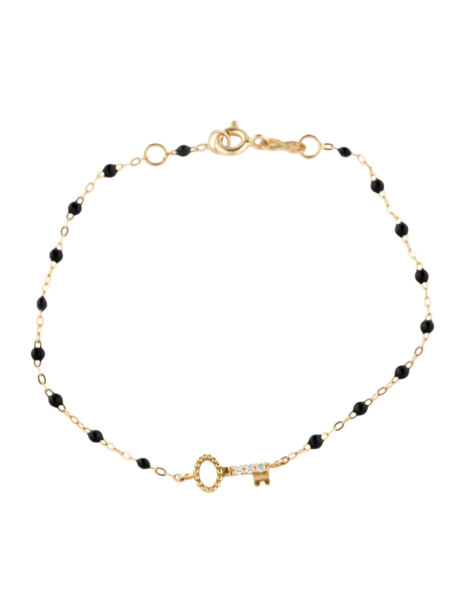 Gigi Clozeau 18K Diamond & Enamel Key Station Bracelet
