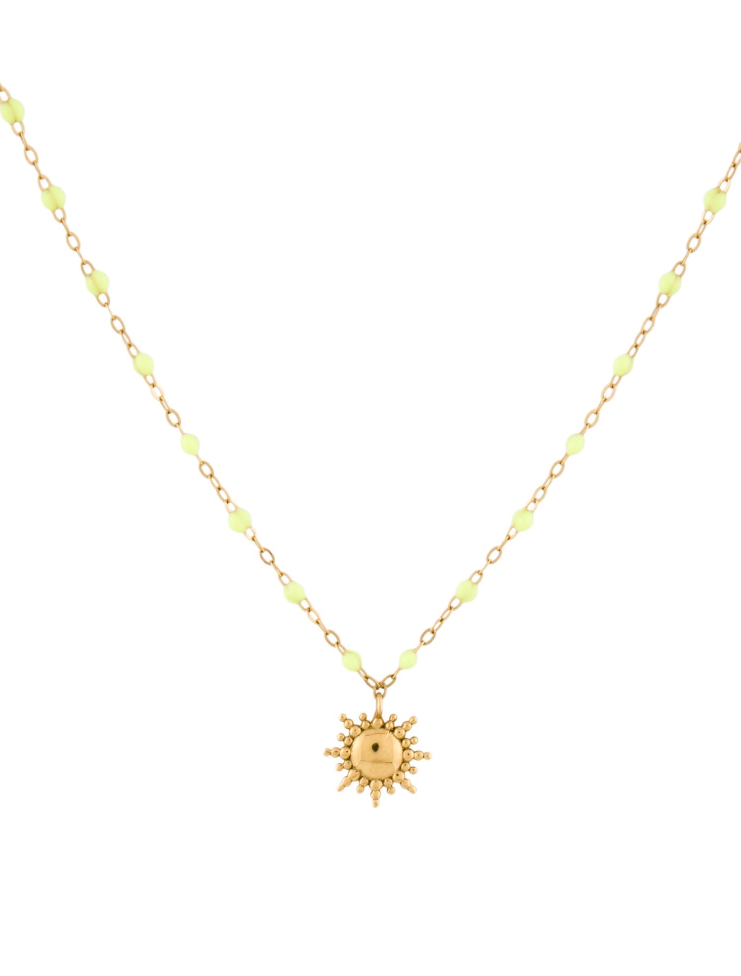 Gigi Clozeau 18K Resin Sun Pendant Necklace