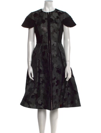 Giles Floral Print Midi Length Dress