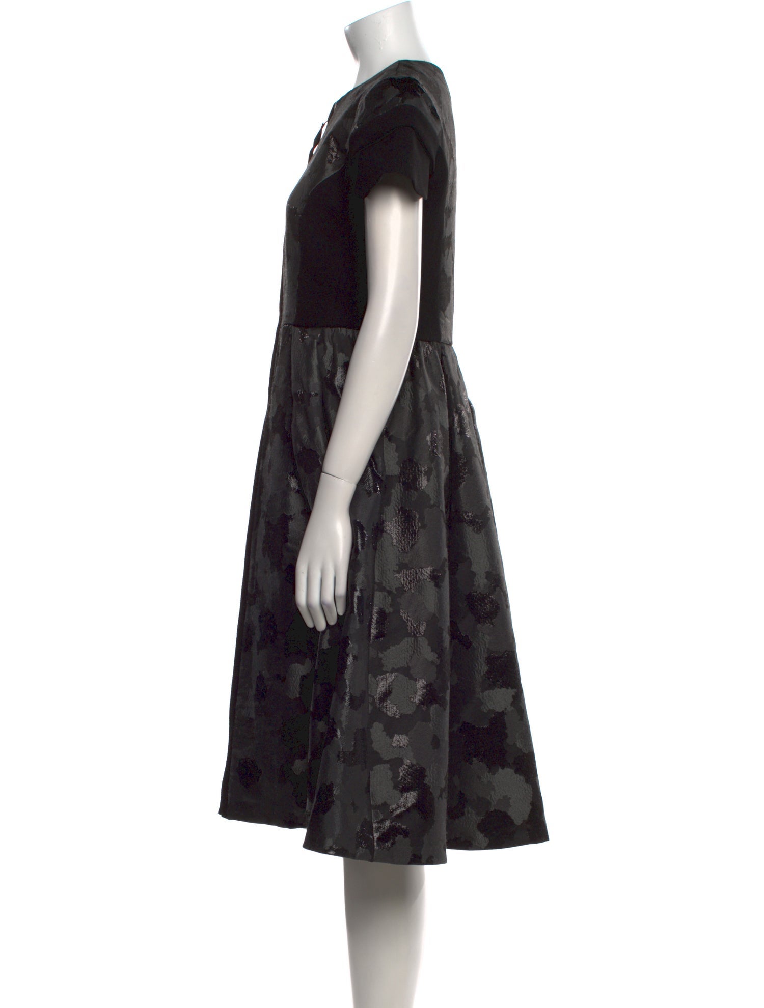 Giles Floral Print Midi Length Dress