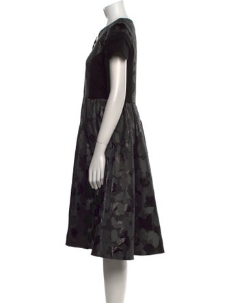 Giles Floral Print Midi Length Dress