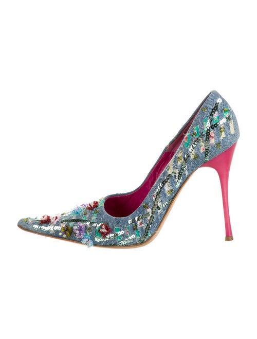 Gianmarco Lorenzi Floral Print Sequin Embellishmen