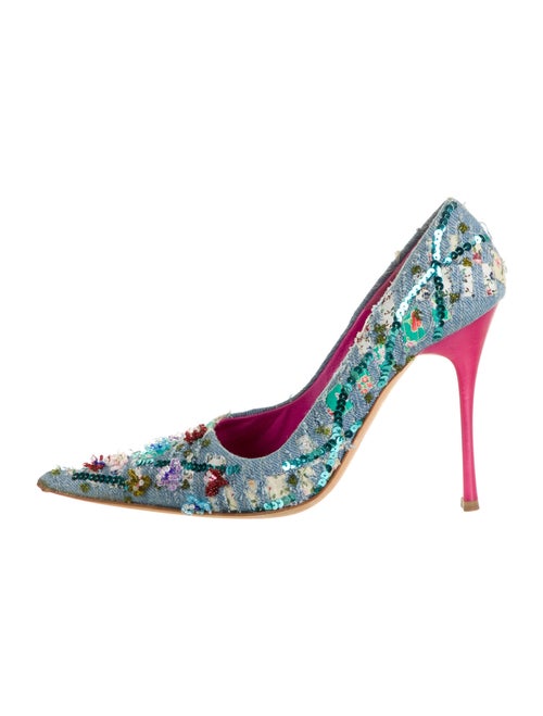 Gianmarco Lorenzi Floral Print Sequin Embellishmen