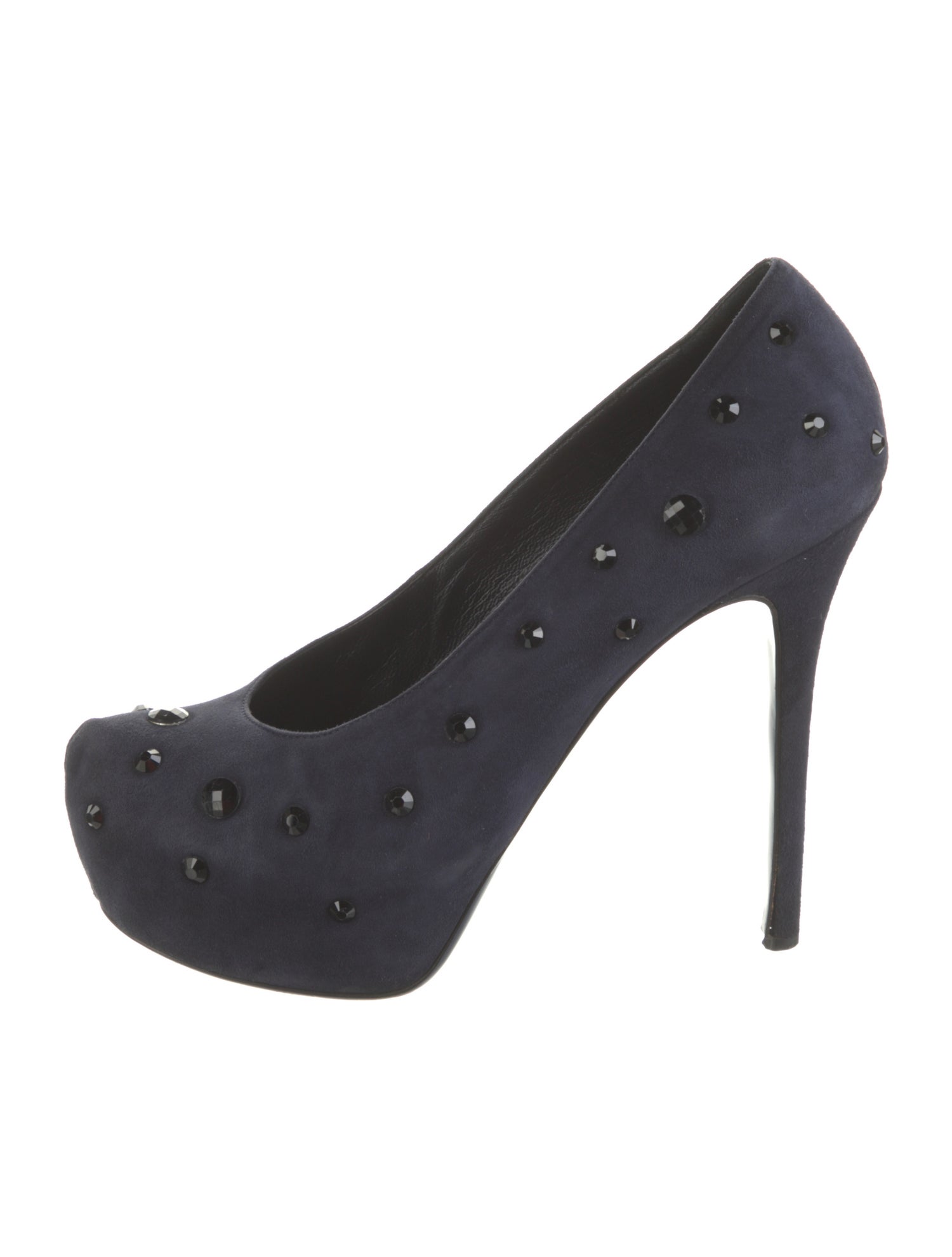 Gianmarco Lorenzi Suede Beaded Accents Pumps