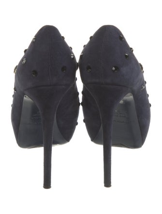 Gianmarco Lorenzi Suede Beaded Accents Pumps