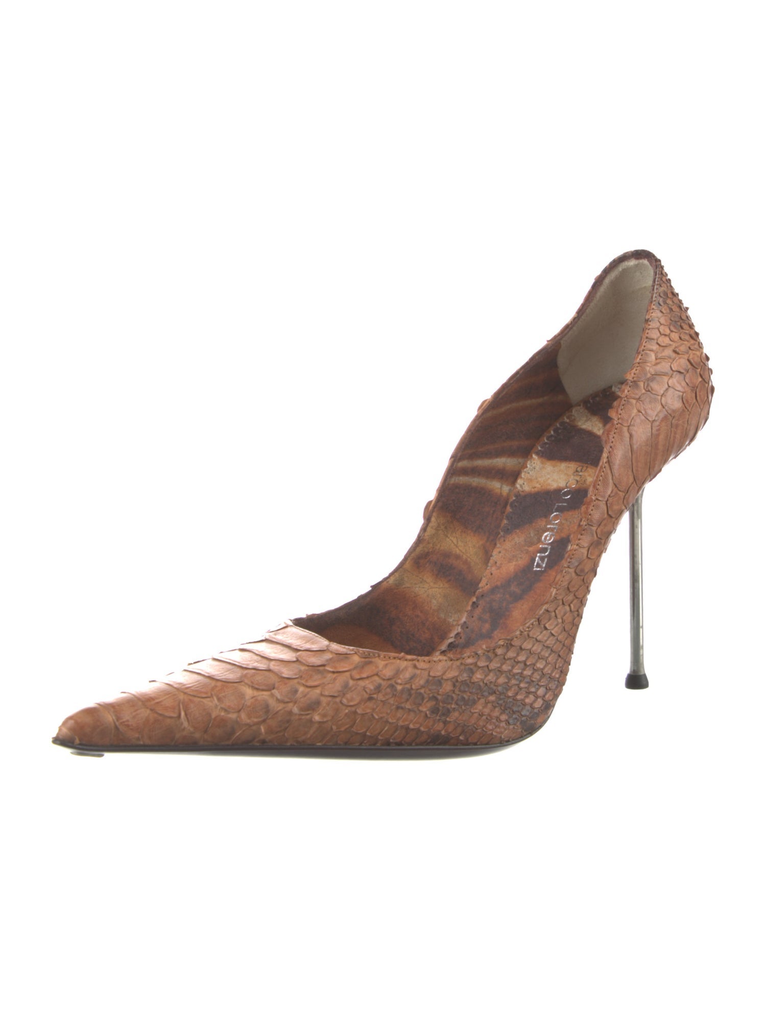 Gianmarco Lorenzi Snakeskin Animal Print Pumps