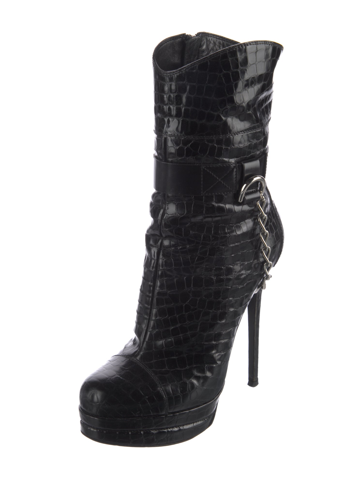Gianmarco Lorenzi Patent Leather Boots