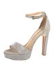 Gianmarco Lorenzi Suede Crystal Embellishments Sandals