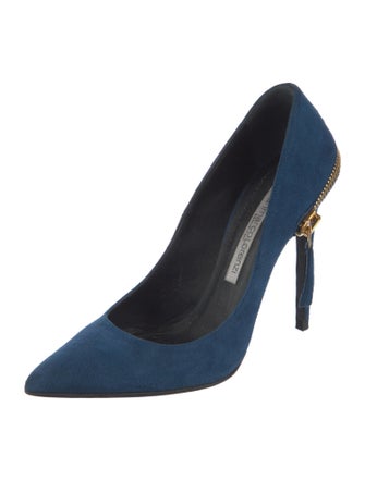 Gianmarco Lorenzi Suede Slingback Pumps