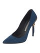 Gianmarco Lorenzi Suede Slingback Pumps