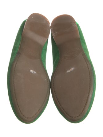 Gianmarco Lorenzi Suede Crystal Embellishments Ballet Flats