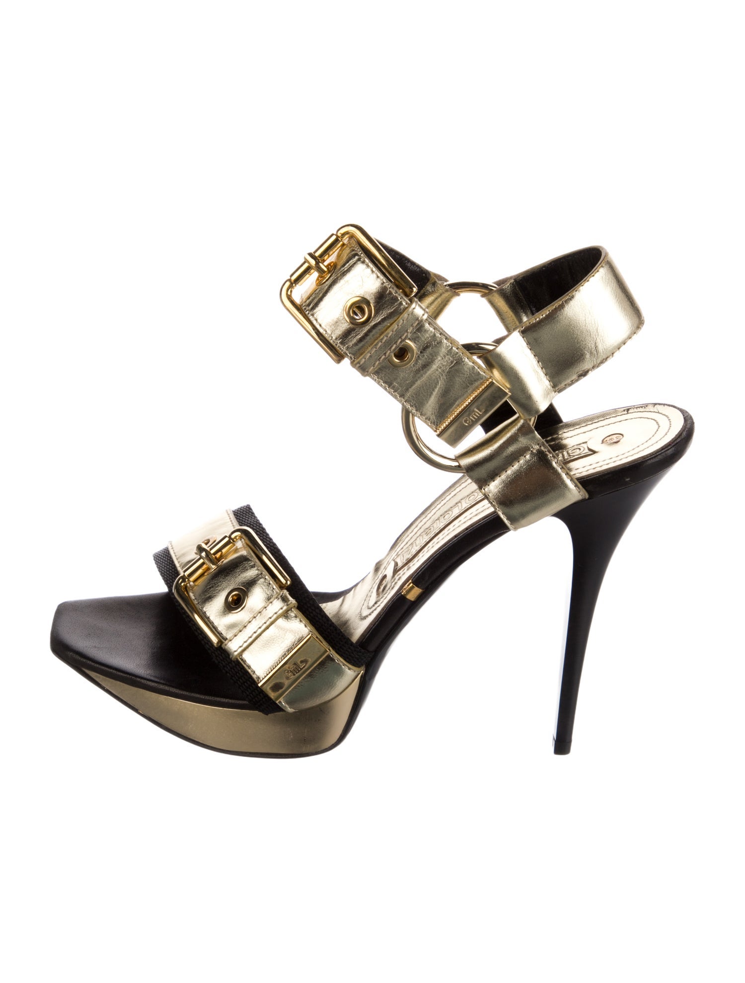 Gianmarco Lorenzi Leather Slingback Sandals