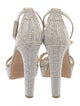 Gianmarco Lorenzi Suede Crystal Embellishments Sandals