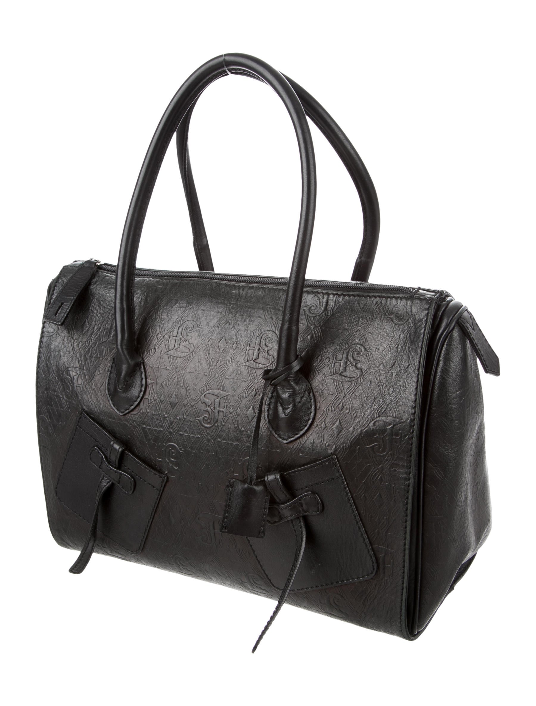 Gianfranco Ferre Embossed Leather Handle Bag Handbags GIN20197