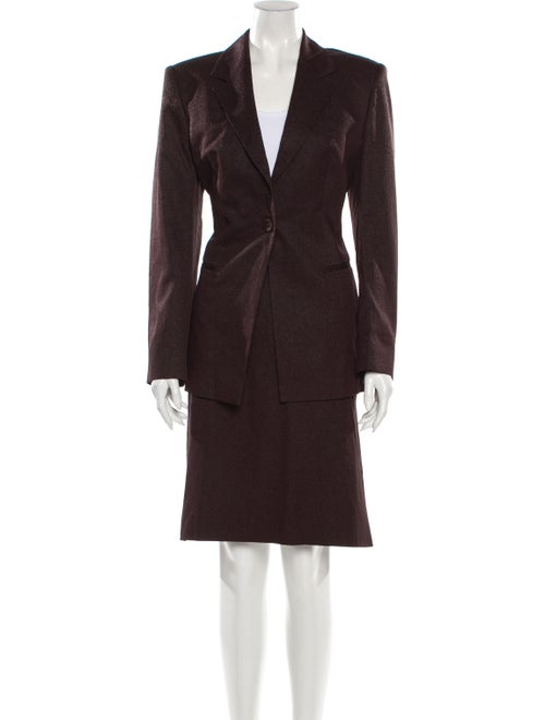 Gianfranco Ferre Skirt Suit Brown
