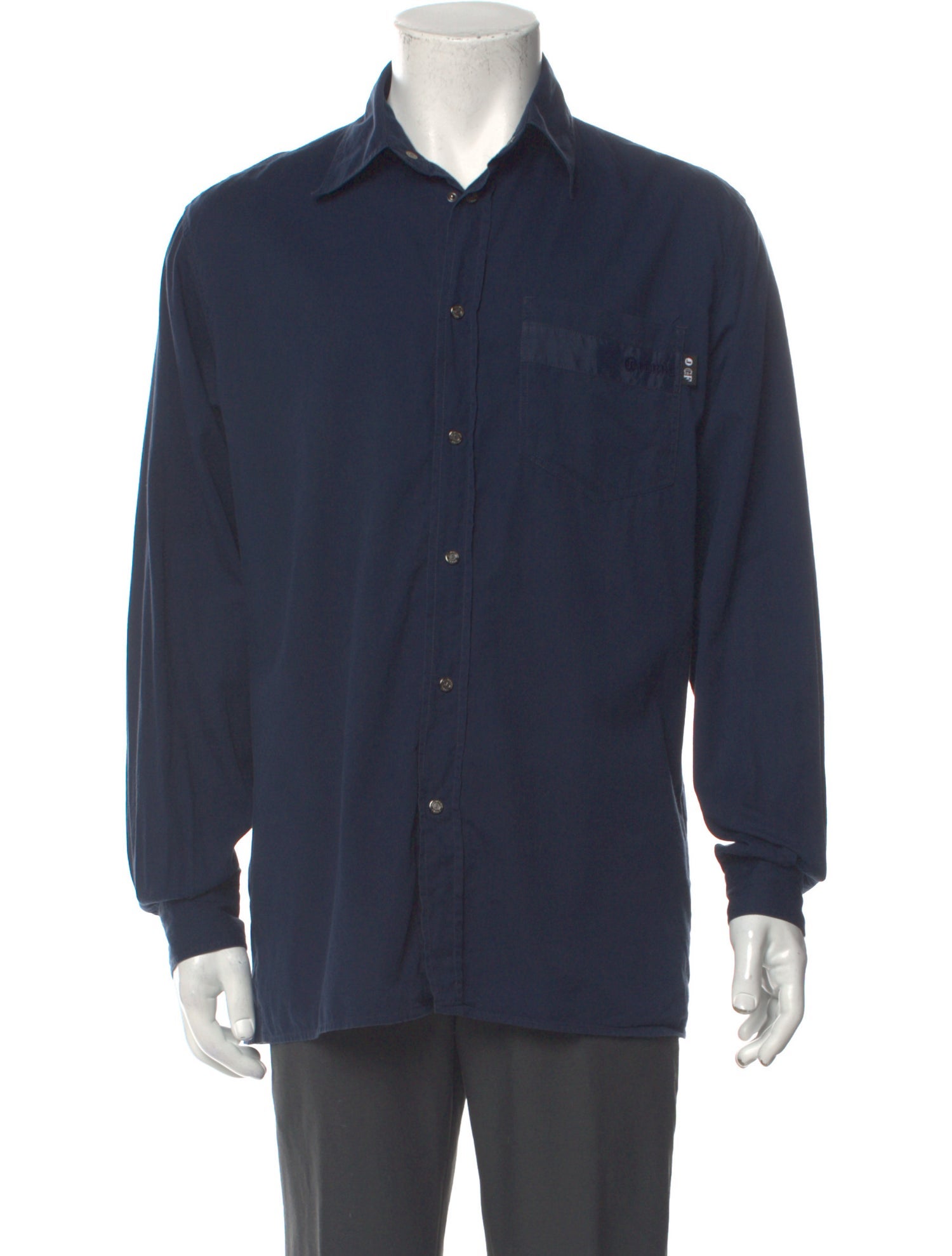 Gianfranco Ferre Long Sleeve Button-Up Top