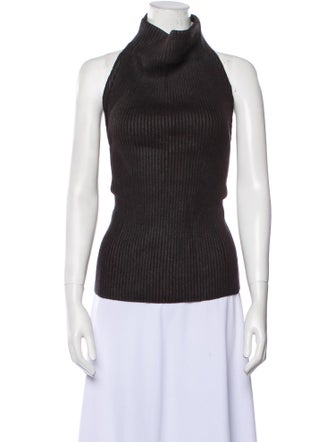 Gianfranco Ferre Jeans Turtleneck Sleeveless Top