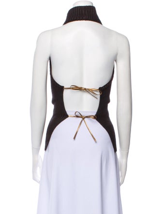 Gianfranco Ferre Jeans Turtleneck Sleeveless Top